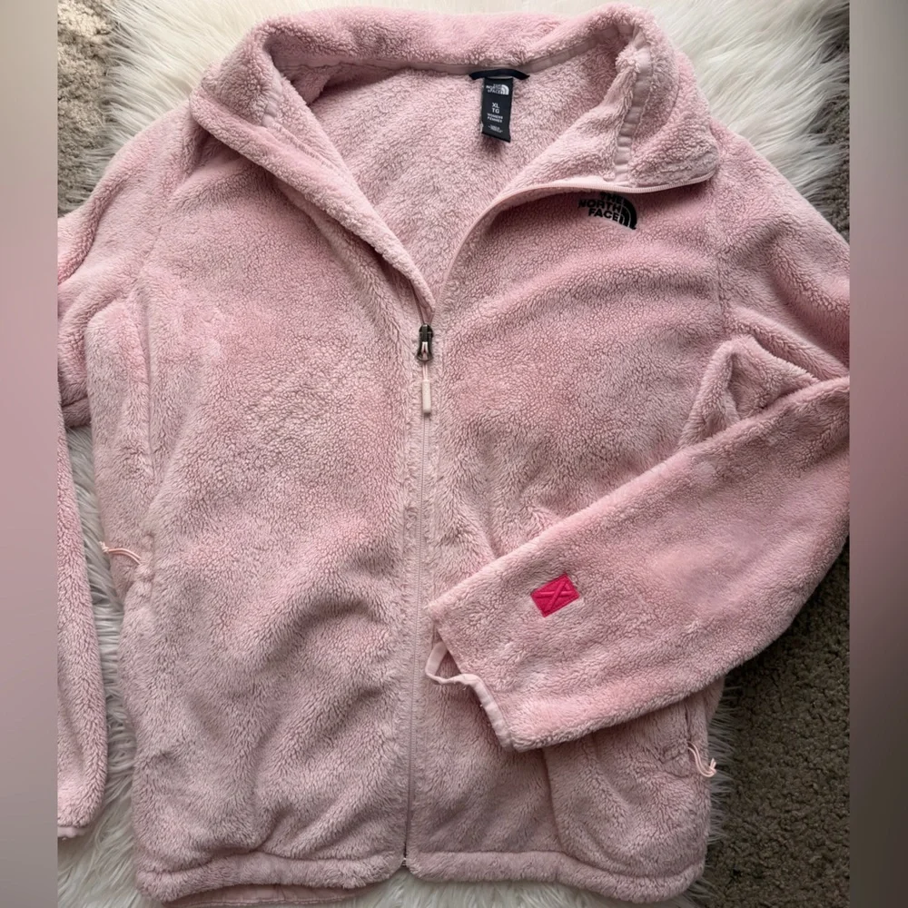 The North Face Light Pink Sherpa Fleece Jacket - Picture 2 of 4